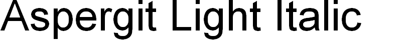 Preview image for Aspergit Light Italic
