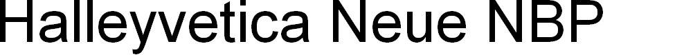 Preview image for Halleyvetica Neue NBP