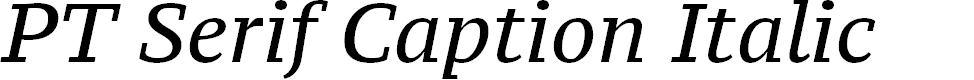 Preview image for PT Serif Caption Italic