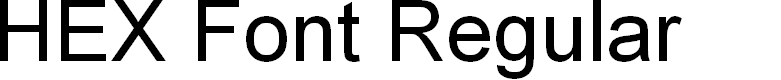 Preview image for HEX Font Regular