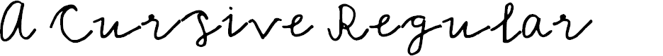 Preview image for A Cursive Regular