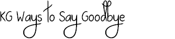Preview image for KG Ways to Say Goodbye