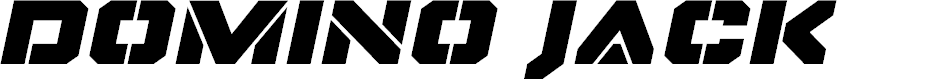 Preview image for Domino Jack Expanded Italic Expanded Italic