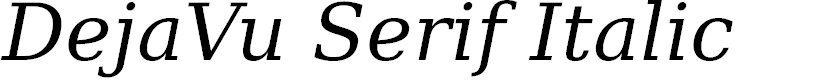 Preview image for DejaVu Serif Italic