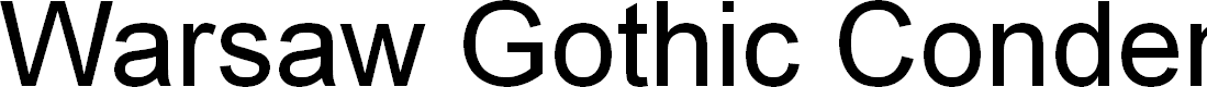 Preview image for Warsaw Gothic Condensed