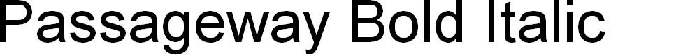 Preview image for Passageway Bold Italic