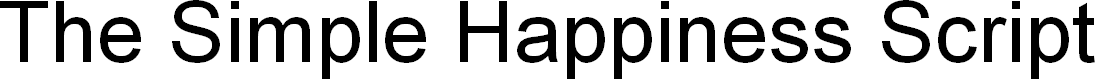 Preview image for The Simple Happiness Script