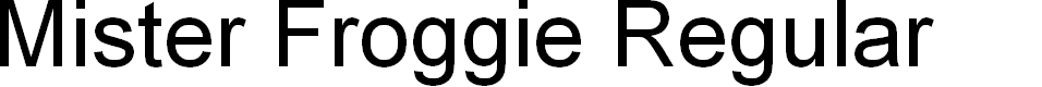 Preview image for Mister Froggie Regular