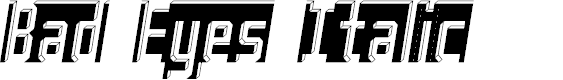 Preview image for Bad Eyes Italic