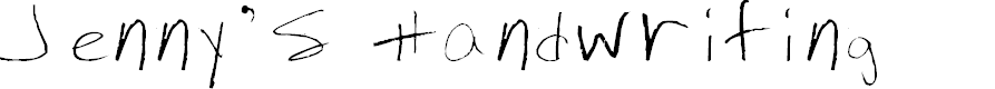 Preview image for Jenny's Handwriting