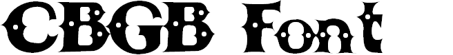 Preview image for CBGBFont