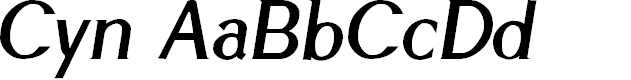 Preview image for Cyn Italic Bold