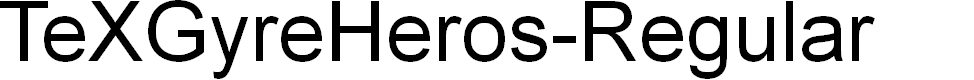 Preview image for TeXGyreHeros-Regular