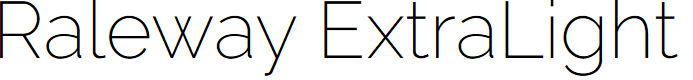 Preview image for Raleway ExtraLight