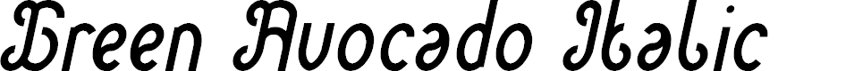 Preview image for Green Avocado Italic