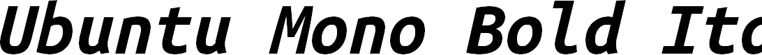 Preview image for Ubuntu Mono Bold Italic