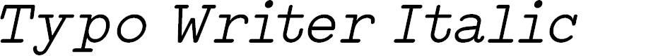 Preview image for Typo Writer Demo Italic
