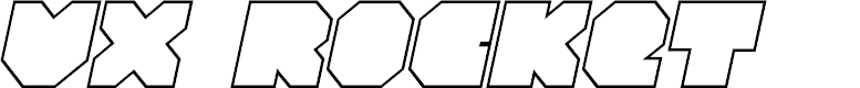 Preview image for VX Rocket Outline Italic