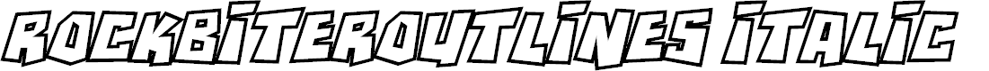 Preview image for RockBiterOutlines Italic