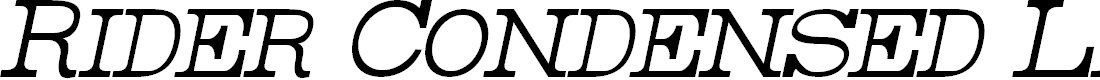 Preview image for Rider Condensed Light Italic