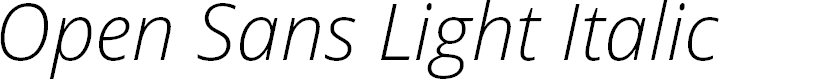 Preview image for Open Sans Light Italic