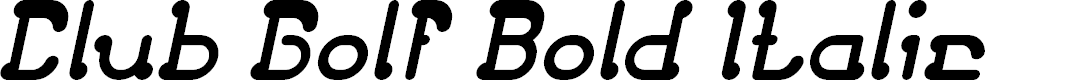 Preview image for Club Golf Bold Italic