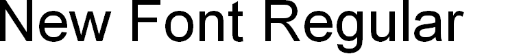 Preview image for New Font Regular