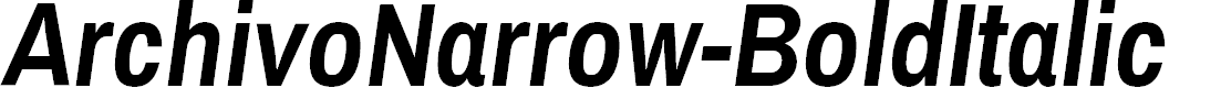 Preview image for ArchivoNarrow-BoldItalic