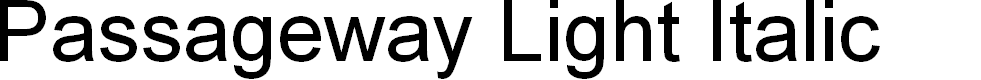 Preview image for Passageway Light Italic