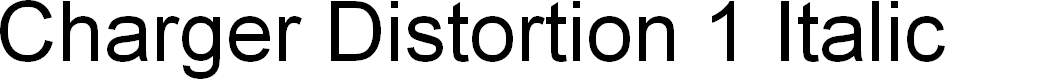 Preview image for Charger Distortion 1 Italic