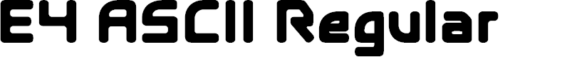 Preview image for E4 ASCII Regular