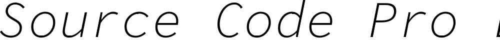 Preview image for Source Code Pro Light Italic