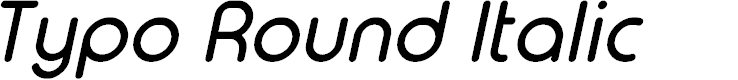 Preview image for Typo Round Italic Demo