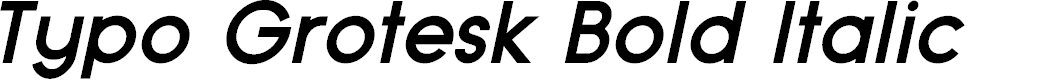 Preview image for Typo Grotesk Bold Italic