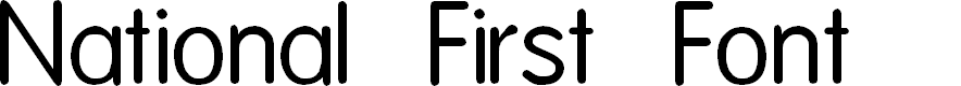 Preview image for National First Font