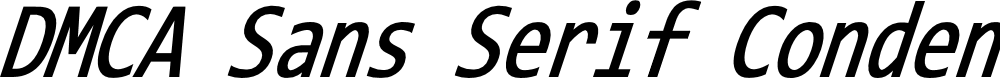 Preview image for DMCA Sans Serif Condensed Italic