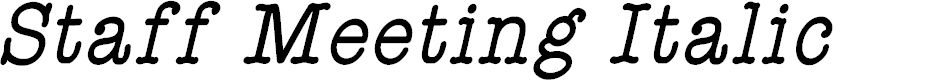 Preview image for StaffMeetingPlainItalic