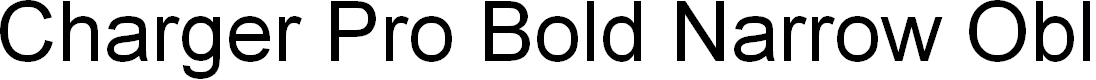Preview image for Charger Pro Bold Narrow Oblique