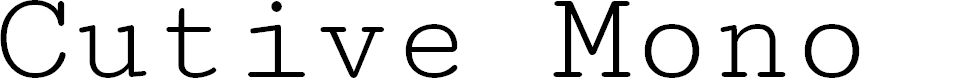 Cutive Mono Font - FontSpace
