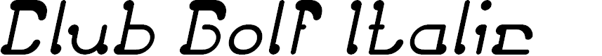 Preview image for Club Golf Italic