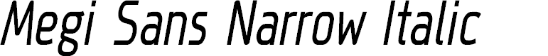 Preview image for Megi Sans Narrow Italic
