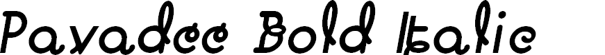 Preview image for Pavadee Bold Italic