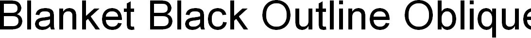 Preview image for Blanket Black Outline Oblique