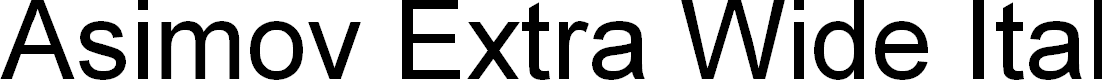 Preview image for Asimov Extra Wide Italic