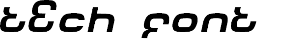 Preview image for Tech Font Italic