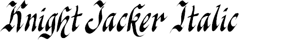 Preview image for Knight Jacker Italic