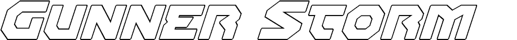 Preview image for Gunner Storm Outline Italic Italic