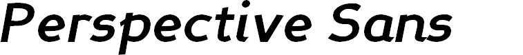 Preview image for Perspective Sans Bold Italic