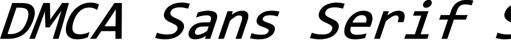 Preview image for DMCA Sans Serif Semibold Italic