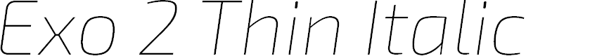 Preview image for Exo 2 Thin Italic